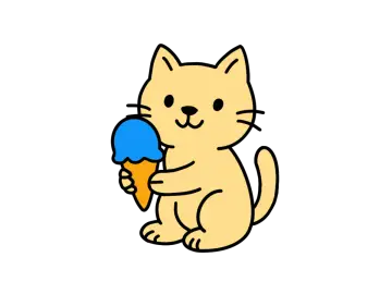 Easy Cute Cat With Ice Cream Cone Drawing Tutorial
